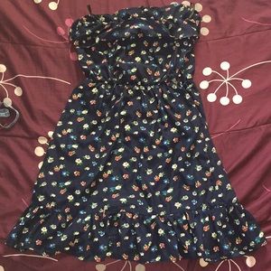 Strapless floral dress